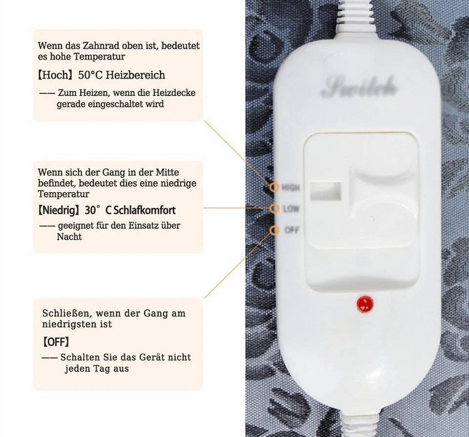 BOTRIBAS Heizdecke »Haustier-Heizkissen für Katzen und Hunde, 45 x 45 cm, einstellbare Temperatur, Heizkissen mit kaubarem Seil, thermostatische Heiz-Sicherheitsdecke für Kaninchen, Katzen, Welpen« 4 BOTRIBAS Heizdecke »Haustier-Heizkissen für Katzen und Hunde, 45 x 45 cm, einstellbare Temperatur, Heizkissen mit kaubarem Seil, thermostatische Heiz-Sicherheitsdecke für Kaninchen, Katzen, Welpen« – Bild 4