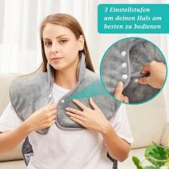 Mia&Coco Heizdecke »Heizdecke für Rücken Schulter Nacken 60x100cm Wärmekissen mit Abschaltautomatik, Schnelle Erwärmung, mit Taillenriemen, Rückenwärmer Heizdecke 3 Heizstufen, Auto-OFF-Timer, Flanellmaterial, Waschbar«, mit hochwertigem Sicherheitssystem Grau, Blau, Rot -Heizdecken Verkaufsgeschäft 108dc002 e8a0 47a2 bef4 dfe66394e403