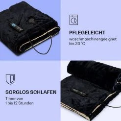 Klarstein Heizdecke »Dr. Watson SuperSoft Heizdecke 160 W 180 x 130 cm Teddy-Plüsch«, Wärmedecke elektrische Heizdecke mit Abschaltautomatik beheizbare Decke Kuscheldecke