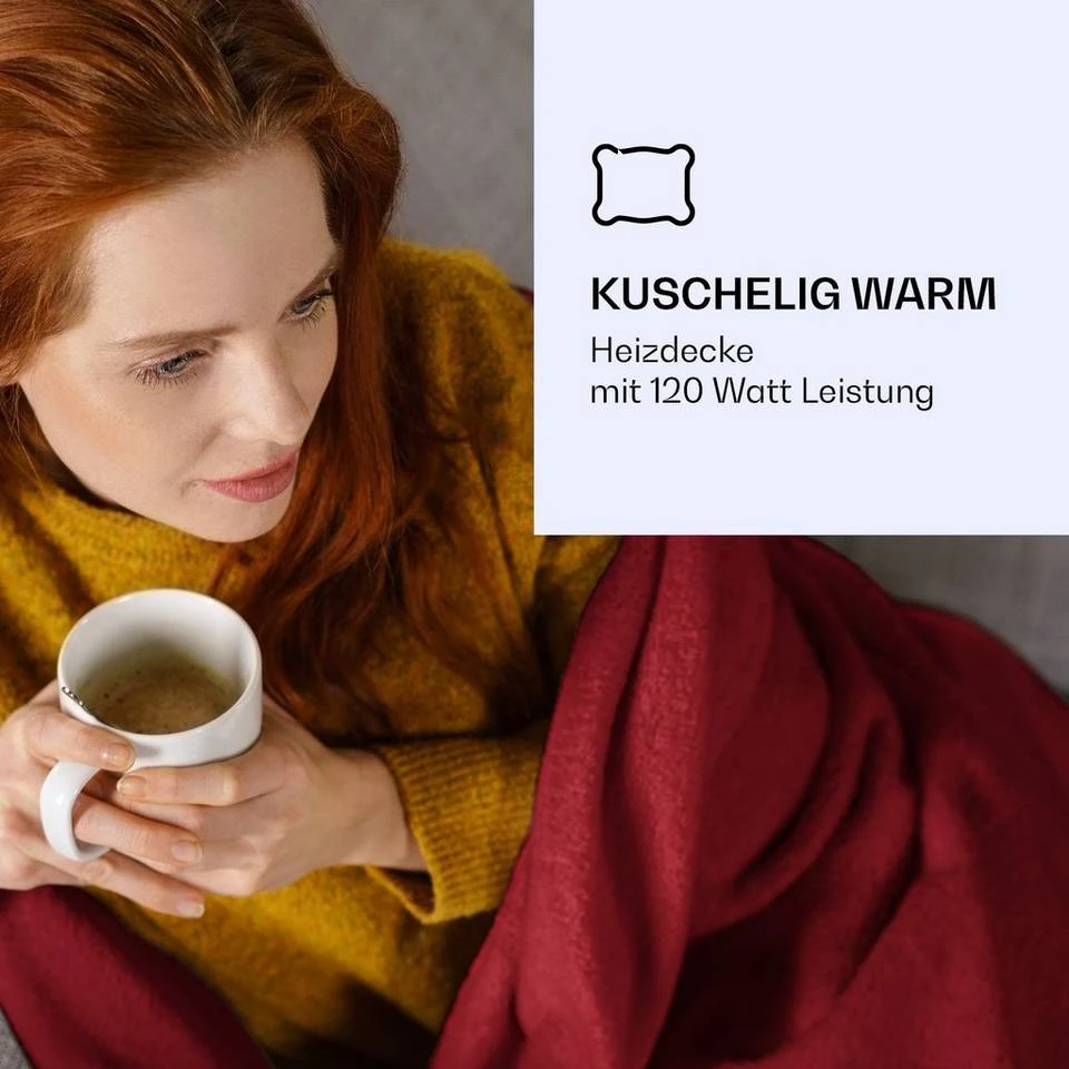 Klarstein Heizdecke »Dr. Watson XL Heizdecke 120 W 3 Temperaturstufen 180 x 130 cm Bedienteil«, Wärmedecke elektrische Heizdecke mit Abschaltautomatik beheizbare Decke Kuscheldecke Braun, Beige, Schwarz, Grau 12 Klarstein Heizdecke »Dr. Watson XL Heizdecke 120 W 3 Temperaturstufen 180 x 130 cm Bedienteil«, Wärmedecke elektrische Heizdecke mit Abschaltautomatik beheizbare Decke Kuscheldecke Braun, Beige, Schwarz, Grau – Bild 12
