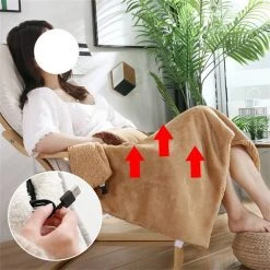 HOBÙBÙME HOBÙBÙME Heizdecke »Elektrische USB-Heizdecke, wiederaufladbares 5V-Heizkissen, kleines Kissen mit Handwärmer, plüschig warme elektrische Sofadecke, Auto-Wärmedecke, multifunktionale elektrische Winter-Heizdecke (nicht mit wiederaufladbarem Akku, 80*60cm)« Rosa, Khaki