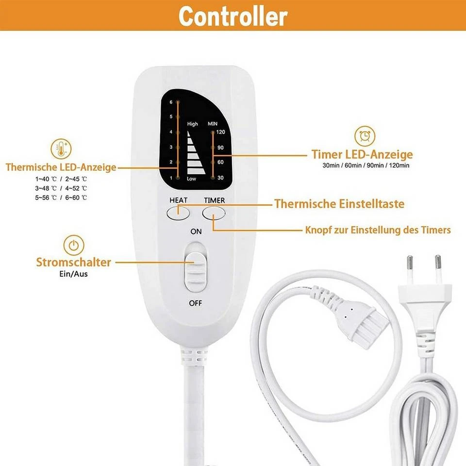 BEARSU Heizdecke »Heizkissen für trockene und feuchte, Wärmekissen (30 X 60 cm)«, 1-tlg. 7 BEARSU Heizdecke »Heizkissen für trockene und feuchte, Wärmekissen (30 X 60 cm)«, 1-tlg. – Bild 7
