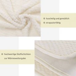 Deuba Heizdecke, Wärmeunterbett 150x80cm 5 Stufen Timer Coral Fleece 60W creme Wärmedecke Überhitzungsschutz waschbar -Heizdecken Verkaufsgeschäft 34fd26b6 0f7e 5186 836f d52fe52b8312