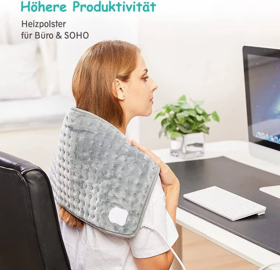 DESI-LEB Heizdecke »Heizkissen mit Abschaltautomatik 1,5 Stunden für Rücken Nacken Schulter Elektrisch Wärmekissen 6 Stufen Temperaturstufen Schnell Heiztechnik, 30x60cm Komfort Grau« 6 DESI-LEB Heizdecke »Heizkissen mit Abschaltautomatik 1,5 Stunden für Rücken Nacken Schulter Elektrisch Wärmekissen 6 Stufen Temperaturstufen Schnell Heiztechnik, 30x60cm Komfort Grau« – Bild 6