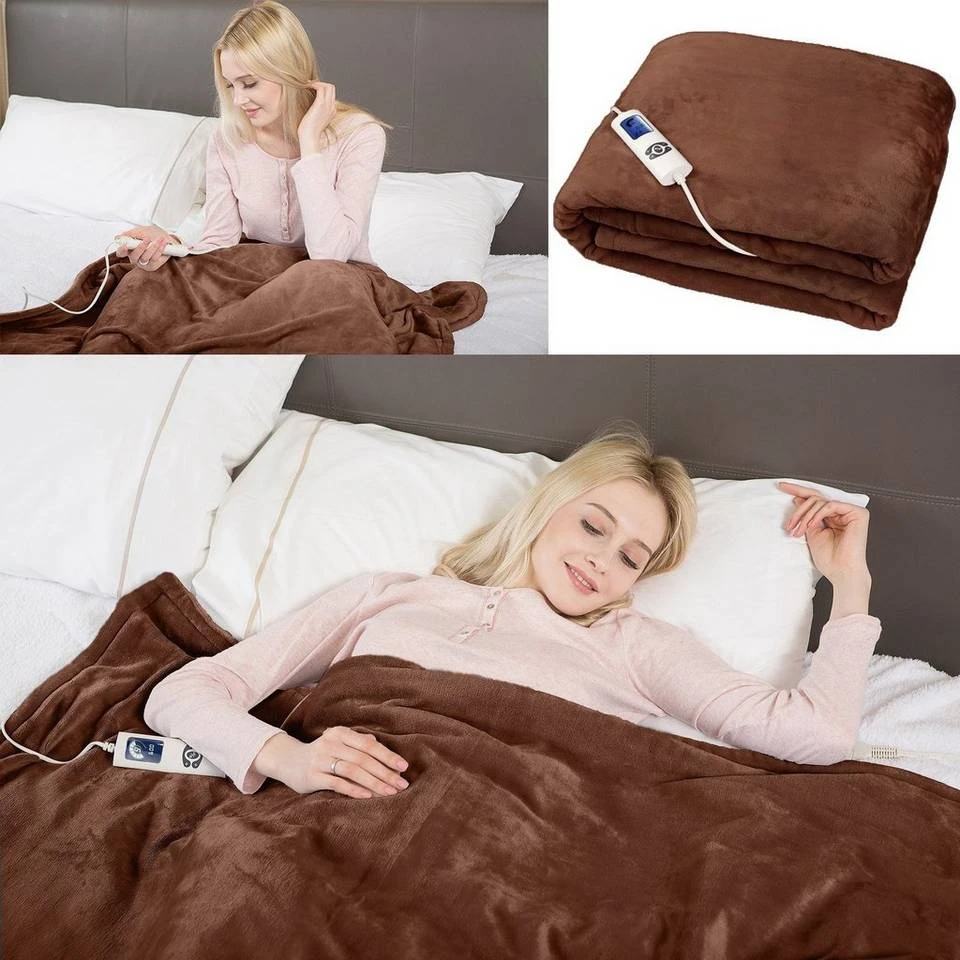 Grafner Heizdecke »Wärmedecke Heizdecke Flannel Fleece elektro 180 x 130 cm Braun«, Stck, 1-tlg., 1, Waschbar, Timer, 6 Temperaturstufen, XXL 2 Grafner Heizdecke »Wärmedecke Heizdecke Flannel Fleece elektro 180 x 130 cm Braun«, Stck, 1-tlg., 1, Waschbar, Timer, 6 Temperaturstufen, XXL – Bild 2