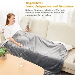 Mia&Coco Heizdecke »10 Wärmestufen (25 °C bis 53 °C) Abschaltautomatik waschmaschinengeeignet, 130x160cm, Maschinenwaschbar«, Wärmeyudecke für langanhaltende und gleichmäßige Wärme (anschmiegsam, flauschig und hautsympathisch), mit hochwertigem Sicherheitssystem Braun, Blau, Rot, Grau -Heizdecken Verkaufsgeschäft 5589c1dc 50a5 4c8a bd89 b1461aa7fc36