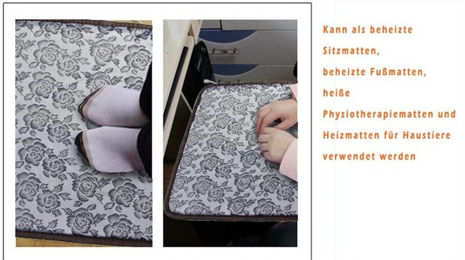 HOBÙBÙME HOBÙBÙME Heizdecke »Elektrische Heizmatte, faltbare Heizmatte für Haustiere, Sitzheizungsmatte, beheizte Fußmatte, Auto-Wärmematte, multifunktionale elektrische Heizmatte für den Winter (nicht mit wiederaufladbarem Akku ausgestattet, 45*45/50*70cm)« Hundetatze, Blume 4 HOBÙBÙME HOBÙBÙME Heizdecke »Elektrische Heizmatte, faltbare Heizmatte für Haustiere, Sitzheizungsmatte, beheizte Fußmatte, Auto-Wärmematte, multifunktionale elektrische Heizmatte für den Winter (nicht mit wiederaufladbarem Akku ausgestattet, 45*45/50*70cm)« Hundetatze, Blume – Bild 4