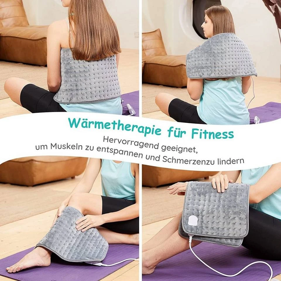 DESI-LEB Heizdecke »Heizkissen mit Abschaltautomatik 1,5 Stunden für Rücken Nacken Schulter Elektrisch Wärmekissen 6 Stufen Temperaturstufen Schnell Heiztechnik, 30x60cm Komfort Grau« 5 DESI-LEB Heizdecke »Heizkissen mit Abschaltautomatik 1,5 Stunden für Rücken Nacken Schulter Elektrisch Wärmekissen 6 Stufen Temperaturstufen Schnell Heiztechnik, 30x60cm Komfort Grau« – Bild 5