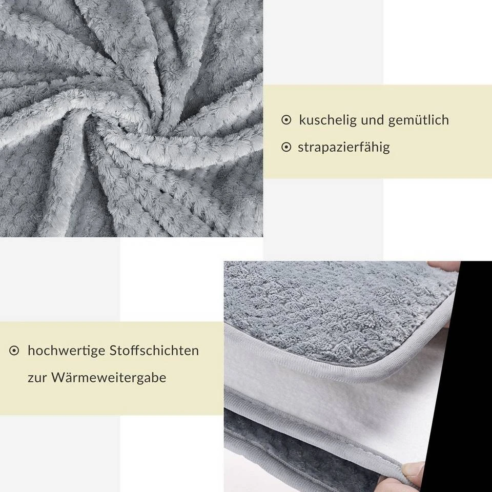 Deuba Heizdecke Beige, Grau 10 Deuba Heizdecke Beige, Grau – Bild 10