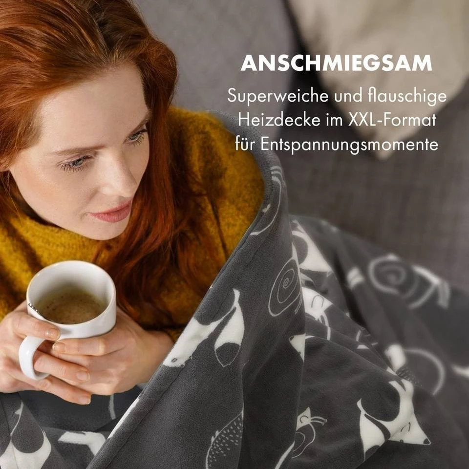 Klarstein Heizdecke »Dr. Watson XXL Heizdecke 3 Leistungsstufen waschbar 200x180cm Coral Fleece«, Wärmedecke elektrische Heizdecke mit Abschaltautomatik beheizbare Decke Kuscheldecke 2 Klarstein Heizdecke »Dr. Watson XXL Heizdecke 3 Leistungsstufen waschbar 200x180cm Coral Fleece«, Wärmedecke elektrische Heizdecke mit Abschaltautomatik beheizbare Decke Kuscheldecke – Bild 2
