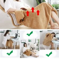 HOBÙBÙME HOBÙBÙME Heizdecke »Elektrische USB-Heizdecke, wiederaufladbares 5V-Heizkissen, kleines Kissen mit Handwärmer, plüschig warme elektrische Sofadecke, Auto-Wärmedecke, multifunktionale elektrische Winter-Heizdecke (nicht mit wiederaufladbarem Akku, 80*60cm)« Rosa, Khaki -Heizdecken Verkaufsgeschäft 726947b0 00da 4637 af62 ca927585b041