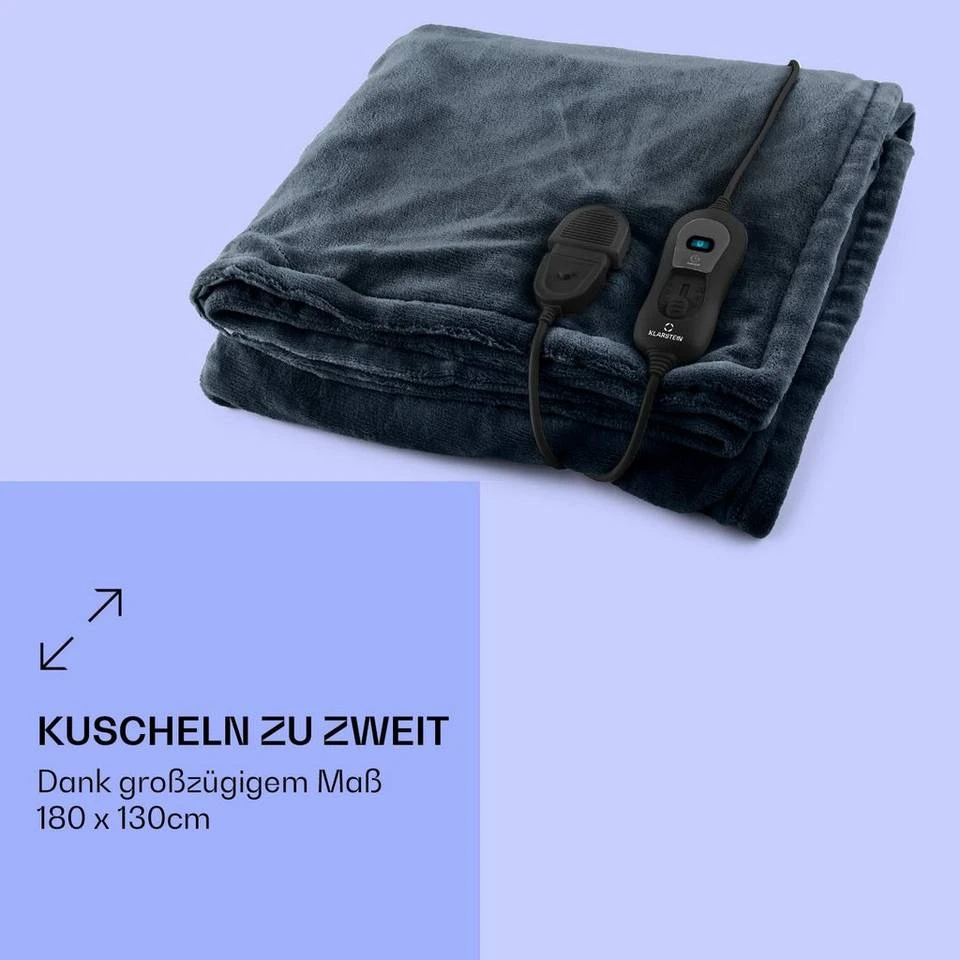 Klarstein Heizdecke »Dr. Watson XL Heizdecke 120 W 3 Temperaturstufen 180 x 130 cm Bedienteil«, Wärmedecke elektrische Heizdecke mit Abschaltautomatik beheizbare Decke Kuscheldecke Braun, Beige, Schwarz, Grau 4 Klarstein Heizdecke »Dr. Watson XL Heizdecke 120 W 3 Temperaturstufen 180 x 130 cm Bedienteil«, Wärmedecke elektrische Heizdecke mit Abschaltautomatik beheizbare Decke Kuscheldecke Braun, Beige, Schwarz, Grau – Bild 4