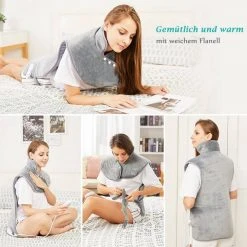 Mia&Coco Heizdecke »Heizdecke für Rücken Schulter Nacken 60x100cm Wärmekissen mit Abschaltautomatik, Schnelle Erwärmung, mit Taillenriemen, Rückenwärmer Heizdecke 3 Heizstufen, Auto-OFF-Timer, Flanellmaterial, Waschbar«, mit hochwertigem Sicherheitssystem Grau, Blau, Rot -Heizdecken Verkaufsgeschäft 885d9435 60ce 47d9 9276 5fd241e901ac
