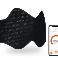 Vulpés Vulpés Wärmegürtel »Vulpés KidneyBelt – Intelligenter beheizter Nierengurt, Wärmeunterstützung für den Rücken-, Nieren- und Beckenbereich, Smartphone-Steuerung, Entwickelt in Deutschland, Ohne Powerbank«, Leicht, Atmungsaktiv, Schmetterlingsform, Waschbar per Hand, Flächenwärme für wohltuende Tiefenwärme, Automatische Abschaltung per Timer (5-30 Minuten) möglich, Präzise Wärmesteuerung per Smartphone, Sprachsteuerung für iOS Black Berry, Onyx Schwarz