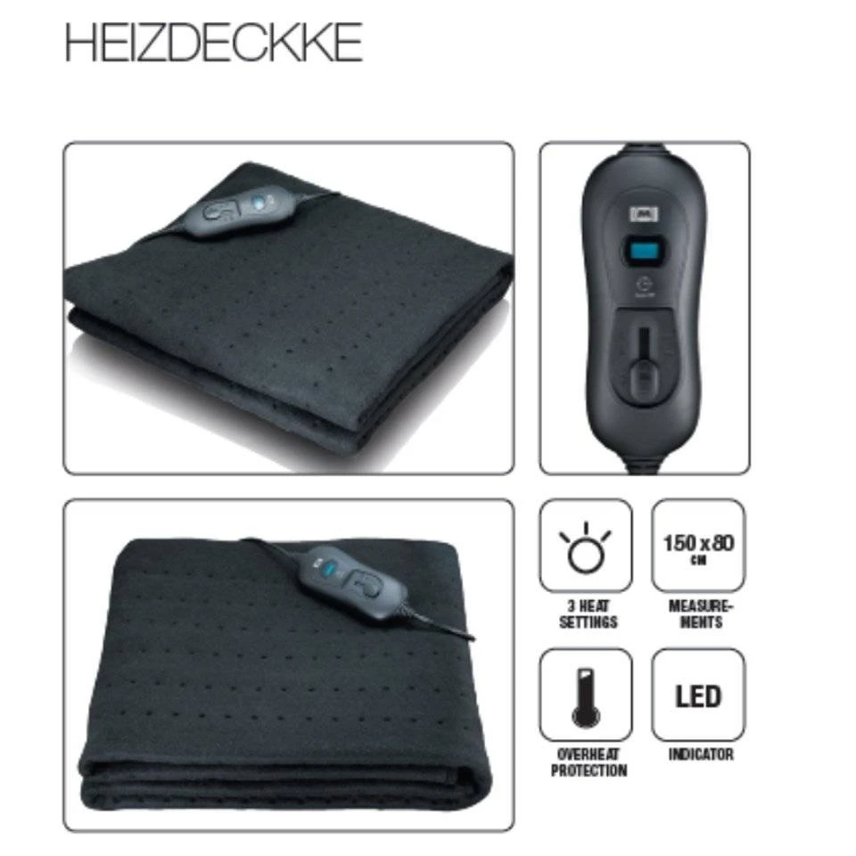 MELISSA Wärmeunterbett »16760047 Heizdecke Unterbett 150 x 80 cm Kuschelige Wärme auf Knopfdruck. Entspannt - wohltuend – gemütlich.elektrisch 60 Watt« 6 MELISSA Wärmeunterbett »16760047 Heizdecke Unterbett 150 x 80 cm Kuschelige Wärme auf Knopfdruck. Entspannt - wohltuend – gemütlich.elektrisch 60 Watt« – Bild 6