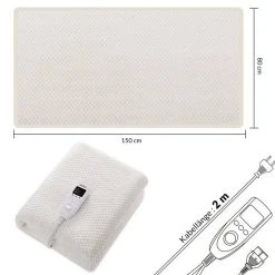 Deuba Heizdecke, Wärmeunterbett 150x80cm 5 Stufen Timer Coral Fleece 60W creme Wärmedecke Überhitzungsschutz waschbar -Heizdecken Verkaufsgeschäft a155cc2f 0894 5ce7 adcc 291d923728d0