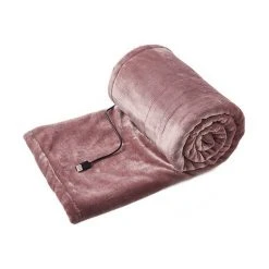 Fortuna Lai Heizdecke »10W 140x80 cm Wärmeyudecke«, aus Flanell, 140x80cm, Maschinenwaschba Rosa, Grau, Braun