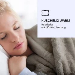 Klarstein Heizdecke »Dr. Watson SuperSoft Heizdecke 160 W 180 x 130 cm Teddy-Plüsch«, Wärmedecke elektrische Heizdecke mit Abschaltautomatik beheizbare Decke Kuscheldecke -Heizdecken Verkaufsgeschäft aec0db07 7cc2 5882 ac96 0ee6c64838f6