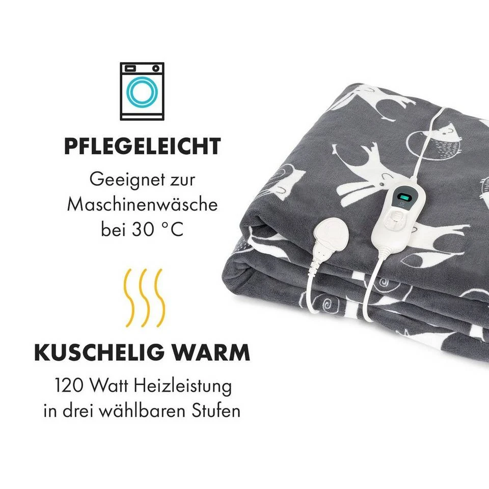 Klarstein Heizdecke »Dr. Watson XXL Heizdecke 3 Leistungsstufen waschbar 200x180cm Coral Fleece«, Wärmedecke elektrische Heizdecke mit Abschaltautomatik beheizbare Decke Kuscheldecke 3 Klarstein Heizdecke »Dr. Watson XXL Heizdecke 3 Leistungsstufen waschbar 200x180cm Coral Fleece«, Wärmedecke elektrische Heizdecke mit Abschaltautomatik beheizbare Decke Kuscheldecke – Bild 3