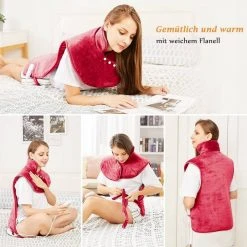 Mia&Coco Heizdecke »Heizdecke für Rücken Schulter Nacken 60x100cm Wärmekissen mit Abschaltautomatik, Schnelle Erwärmung, mit Taillenriemen, Rückenwärmer Heizdecke 3 Heizstufen, Auto-OFF-Timer, Flanellmaterial, Waschbar«, mit hochwertigem Sicherheitssystem Grau, Blau, Rot -Heizdecken Verkaufsgeschäft cd80da1d 9dff 4d8f 8087 42c4a5caf890