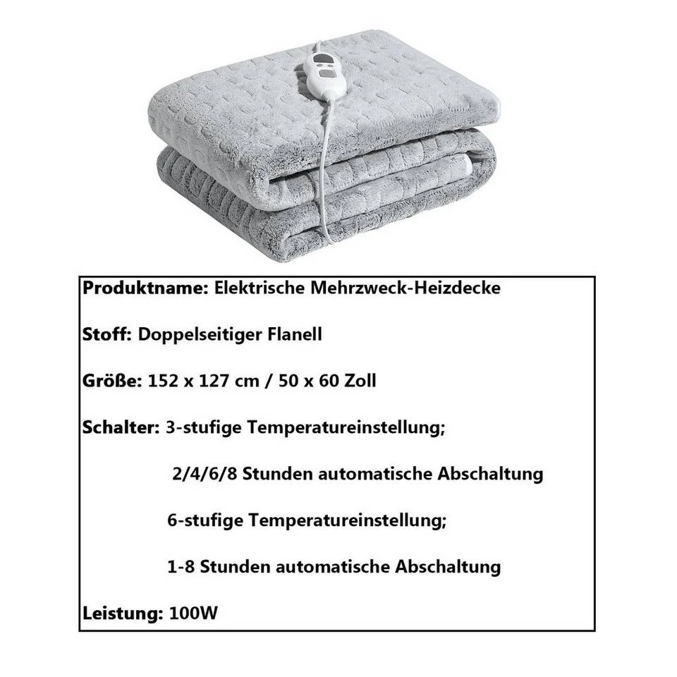 MAGICSHE Heizdecke »Flanell Waschbar Heizdecke mit Abschaltautomatik«, 8 Stunden Timer,6 Heizstufen Elektrische Wärmedecke Grau, Mit Grün Tassenwärmer und Wäschesack, Mit Weiß Tassenwärmer und Wäschesack, Mit Wäschesack 6 MAGICSHE Heizdecke »Flanell Waschbar Heizdecke mit Abschaltautomatik«, 8 Stunden Timer,6 Heizstufen Elektrische Wärmedecke Grau, Mit Grün Tassenwärmer und Wäschesack, Mit Weiß Tassenwärmer und Wäschesack, Mit Wäschesack – Bild 6