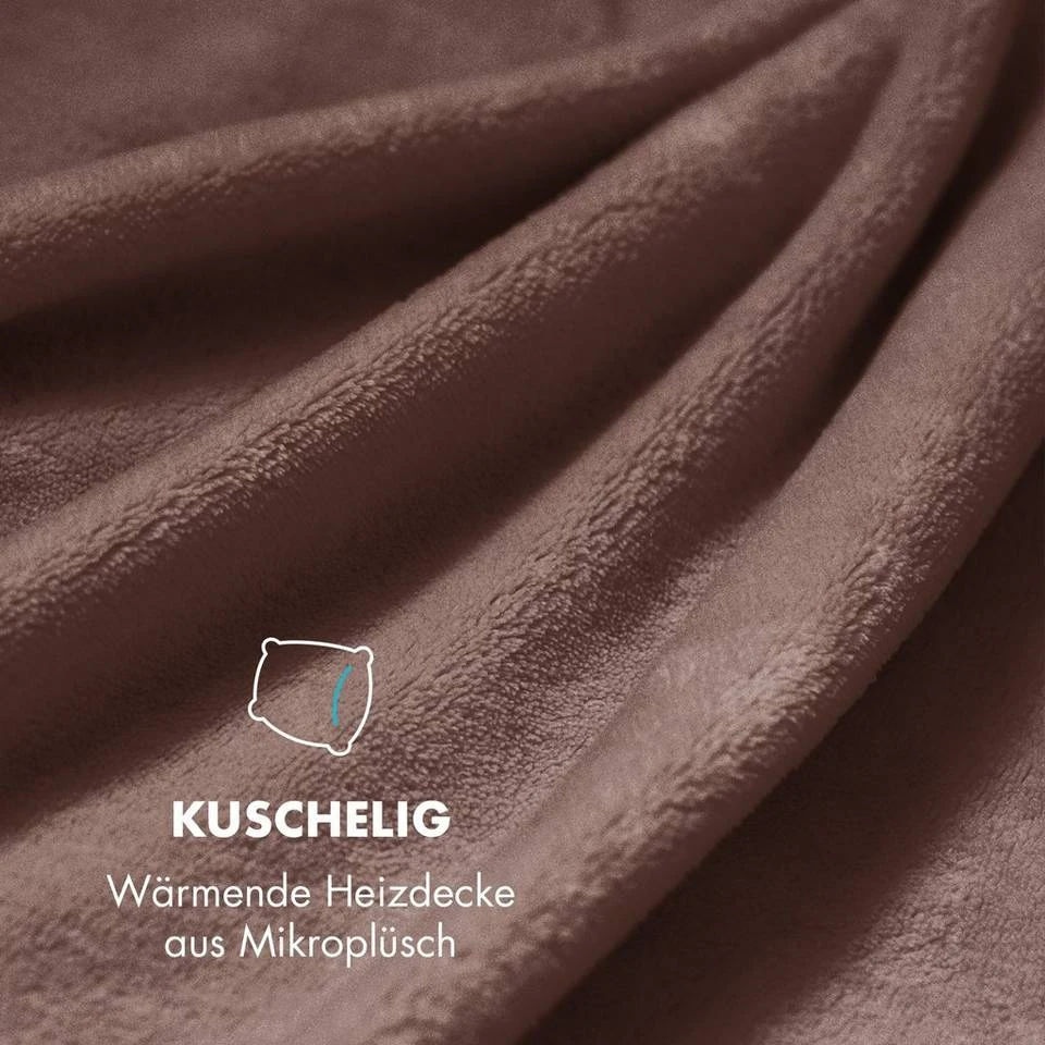 Klarstein Heizdecke »Dr. Watson XL Heizdecke 120 W 3 Temperaturstufen 180 x 130 cm Bedienteil«, Wärmedecke elektrische Heizdecke mit Abschaltautomatik beheizbare Decke Kuscheldecke Braun, Beige, Schwarz, Grau 13 Klarstein Heizdecke »Dr. Watson XL Heizdecke 120 W 3 Temperaturstufen 180 x 130 cm Bedienteil«, Wärmedecke elektrische Heizdecke mit Abschaltautomatik beheizbare Decke Kuscheldecke Braun, Beige, Schwarz, Grau – Bild 13