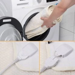 Deuba Heizdecke, Wärmeunterbett 150x80cm 5 Stufen Timer Coral Fleece 60W creme Wärmedecke Überhitzungsschutz waschbar -Heizdecken Verkaufsgeschäft e5de4936 b1f6 54e1 8637 b6e3210b3910