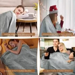 Ekarian Heizdecke »2er Set Heizdecken Grau/Blau«, sehr weiches Micro-Fleece 2 X Grau, 1X Blau, 1 X Grau, 2 X Blau -Heizdecken Verkaufsgeschäft ea0cead5 bc48 44a7 b92a 2994f5d138fc