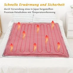 Mia&Coco Heizdecke »10 Wärmestufen (25 °C bis 53 °C) Abschaltautomatik waschmaschinengeeignet, 130x160cm, Maschinenwaschbar«, Wärmeyudecke für langanhaltende und gleichmäßige Wärme (anschmiegsam, flauschig und hautsympathisch), mit hochwertigem Sicherheitssystem Braun, Blau, Rot, Grau -Heizdecken Verkaufsgeschäft ef498d47 9225 4eca b4bb db4029885528